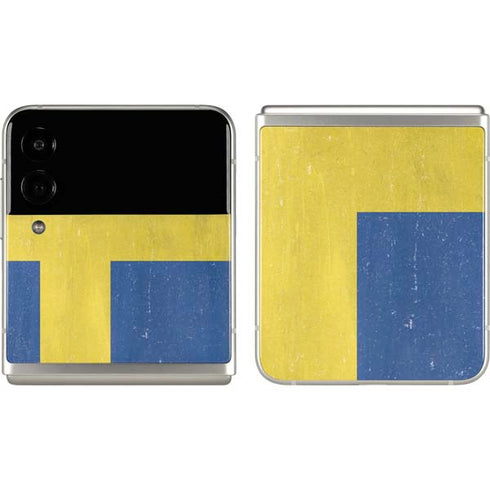 Sweden Flag Distressed Galaxy Z Flip3 5G Skin